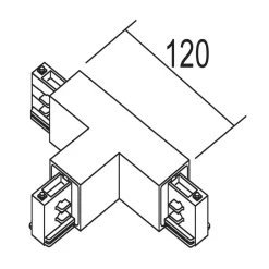 Ivela T-stekker aarde links, zwart
