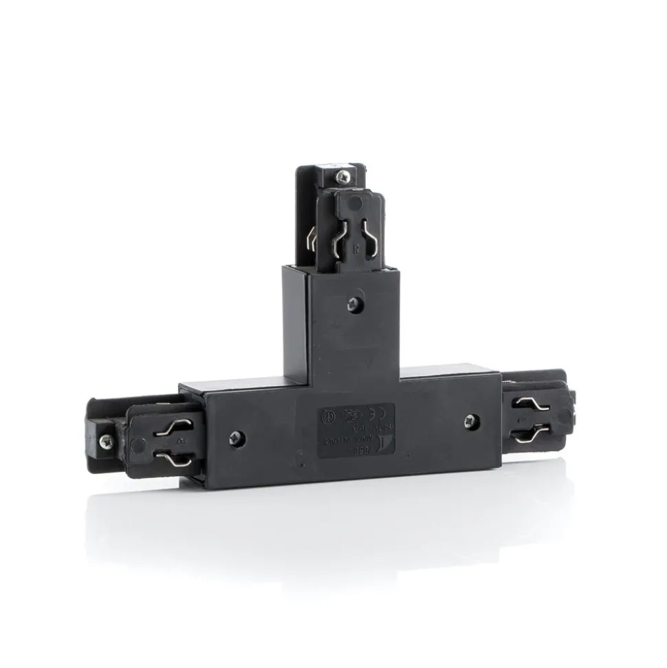 Ivela T-stekker aarde rechts, zwart