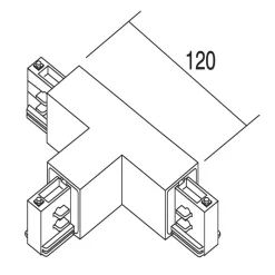 Ivela T-stekker aarde rechts, zwart