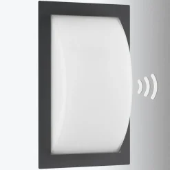 Ivett buitenwandlamp, antraciet, E27, bewegingsmelder