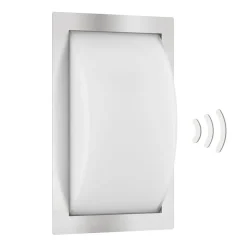 Ivett LED buiten wandlamp, roestvrij staal, sensor