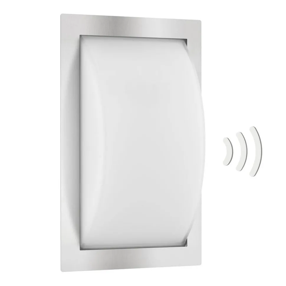 Ivett LED buiten wandlamp, roestvrij staal, sensor