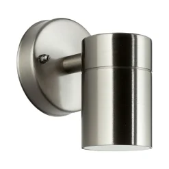 Jandy down buitenwandlamp, vast, roestvrij staalkleur, metaal