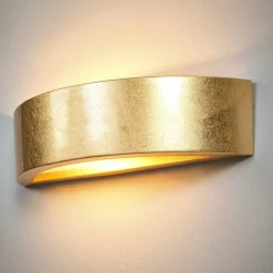 Jasin - wandlamp met gouden oppervlak