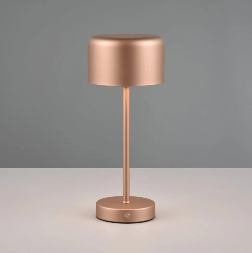 Jeff LED tafellamp, koffie, hoogte 30 cm, metaal