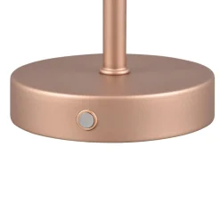 Jeff LED tafellamp, koffie, hoogte 30 cm, metaal