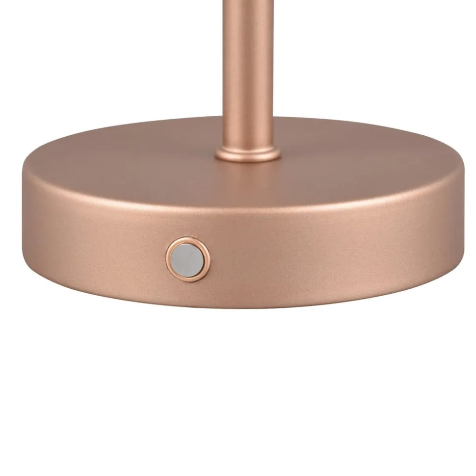 Jeff LED tafellamp, koffie, hoogte 30 cm, metaal