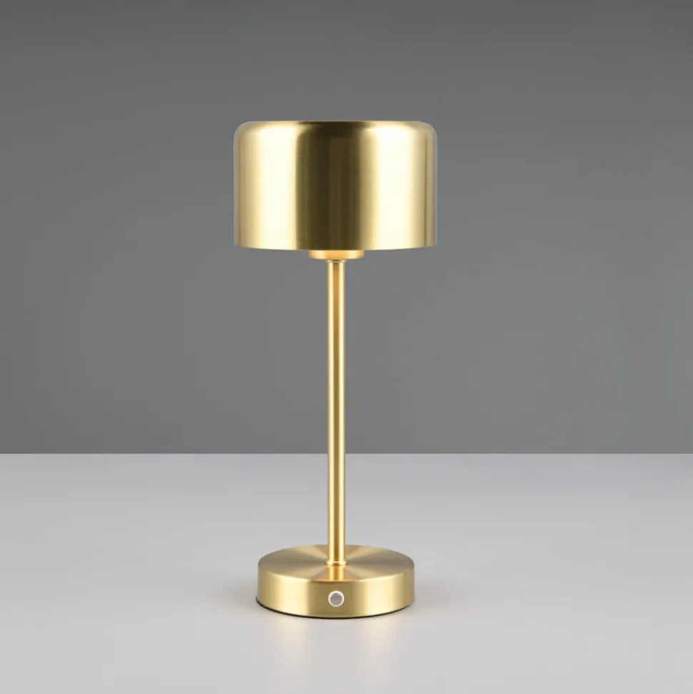 Jeff LED tafellamp, mat messing, hoogte 30 cm, metaal