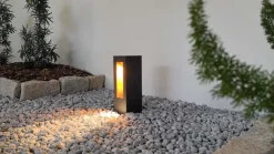 Jenke LED sokkellamp van aluminium