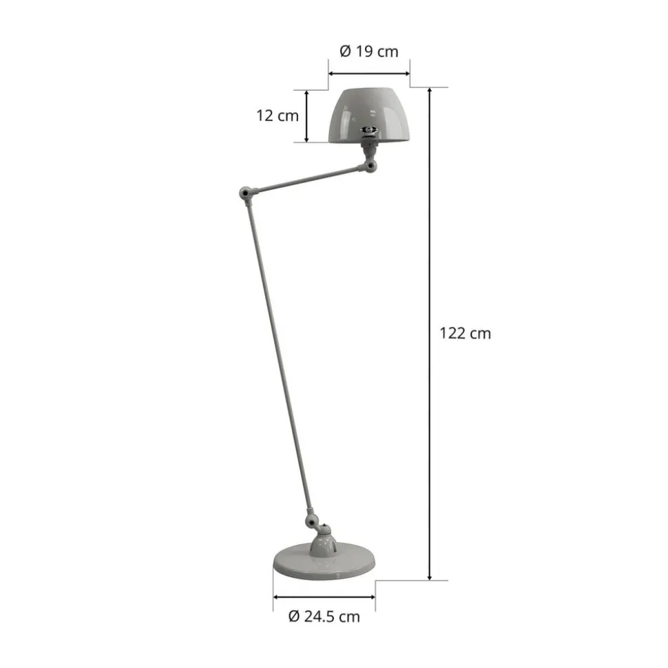 Jieldé Aicler AIC833 vloerlamp 80+30cm grijs