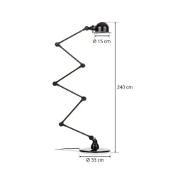 Jieldé Loft D9406 vloerlamp 6x40cm, zwart