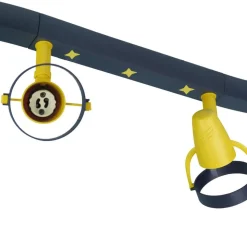 Joan plafondspot, blauw-geel, 70 cm, kunststof, 4 x GU10