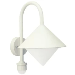 Jolanda buitenwandlamp, wit, bewegingsmelder