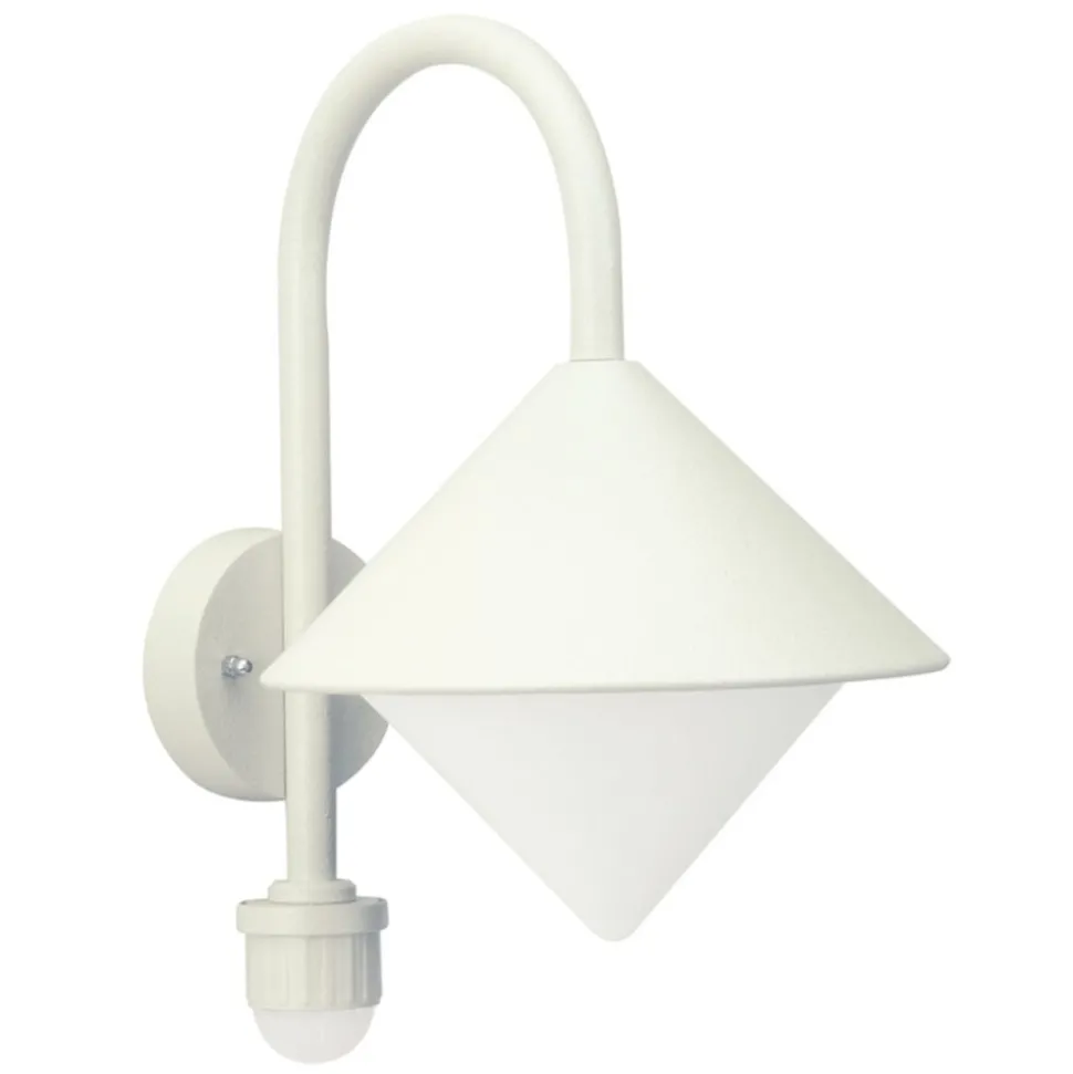 Jolanda buitenwandlamp, wit, bewegingsmelder