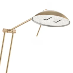 Jona LED uplighter met leesarm, mat messing