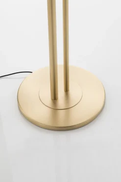 Jona LED uplighter met leesarm, mat messing