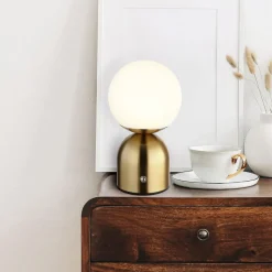 Julsy LED tafellamp, messingkleurig, hoogte 21 cm, CCT