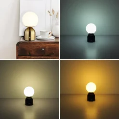 Julsy LED tafellamp, messingkleurig, hoogte 21 cm, CCT