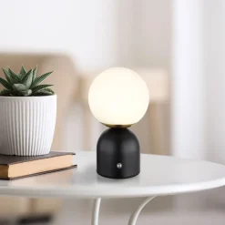 Julsy LED tafellamp, zwart, hoogte 21 cm, metaal, CCT