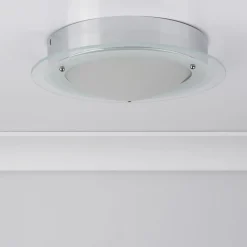 JUNA - badkamerplafondlamp met glazen rand