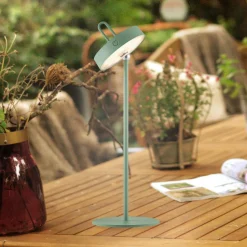 JUST LIGHT. Amag LED tafellamp, groen, ijzer, IP44