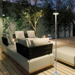 JUST LIGHT. Amag LED vloerlamp, wit, ijzer, IP44