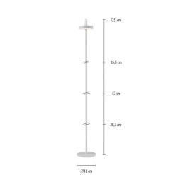 JUST LIGHT. Amag LED vloerlamp, wit, ijzer, IP44