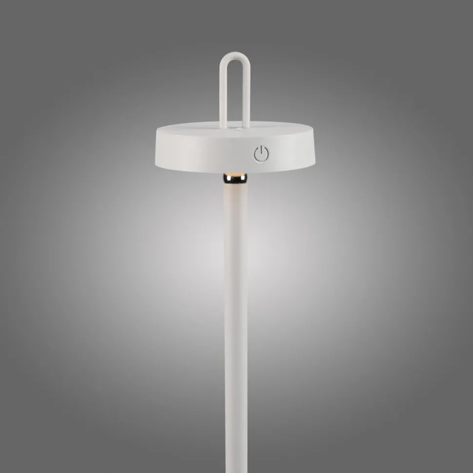 JUST LIGHT. Amag LED vloerlamp, wit, ijzer, IP44