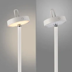 JUST LIGHT. Amag LED vloerlamp, wit, ijzer, IP44
