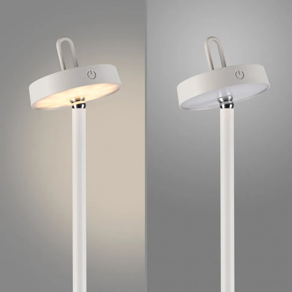 JUST LIGHT. Amag LED vloerlamp, wit, ijzer, IP44