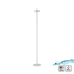 JUST LIGHT. Amag LED vloerlamp, wit, ijzer, IP44