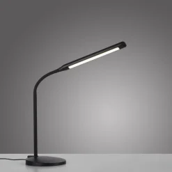 JUST LIGHT. Elly LED tafellamp, ABS, CCT, dimbaar zwart