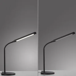 JUST LIGHT. Elly LED tafellamp, ABS, CCT, dimbaar zwart