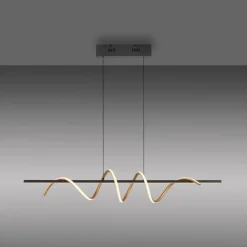 JUST LIGHT. Emanda hanglamp, ijzer, zwart messing