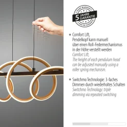 JUST LIGHT. Emanda hanglamp, ijzer, zwart messing