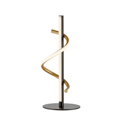 JUST LIGHT. Emanda LED tafellamp, ijzer, zwart-messing