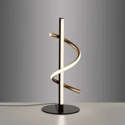 JUST LIGHT. Emanda LED tafellamp, ijzer, zwart-messing