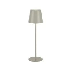 JUST LIGHT. Euria LED tafellamp, grijs-beige ijzer IP54