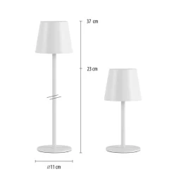 JUST LIGHT. Euria LED tafellamp, wit, ijzer, IP54