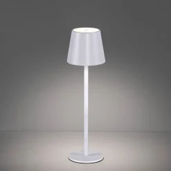 JUST LIGHT. Euria LED tafellamp, wit, ijzer, IP54