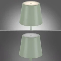 JUST LIGHT. Euria LED tafellamp, groen, ijzer, IP54