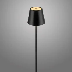 JUST LIGHT. Euria LED vloerlamp, zwart, ijzer, IP54