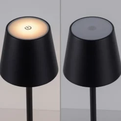 JUST LIGHT. Euria LED vloerlamp, zwart, ijzer, IP54