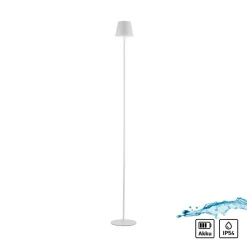 JUST LIGHT. Euria LED vloerlamp, wit, ijzer, IP54