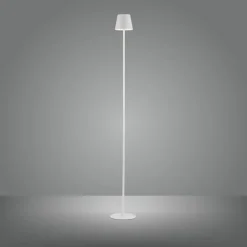 JUST LIGHT. Euria LED vloerlamp, wit, ijzer, IP54