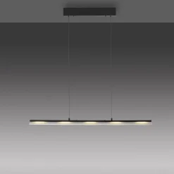 JUST LIGHT. Hanglamp Nele, zwart, ijzer, glas