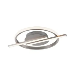 JUST LIGHT. Korsa plafondlamp, staalkleurig, dimbaar