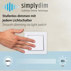 JUST LIGHT. Korsa plafondlamp, staalkleurig, dimbaar