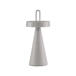 JUST LIGHT. LED tafellamp Alwa grijs-beige ijzer IP44