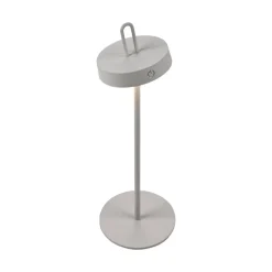 JUST LIGHT. LED tafellamp Amag grijs-beige ijzer IP44